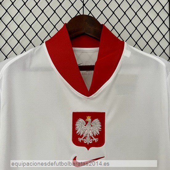 Nuevo Tailandia 1ª Camiseta Polonia 2024 Blanco Baratas